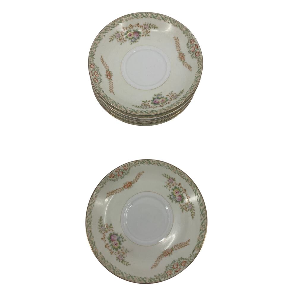 One National China saucer Plates 5.5" floral Japan